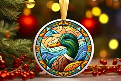 Round Christmas Ornament Sublimation|Clipart Product Image 1