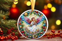 Round Christmass Ornament PNG Product Image 1