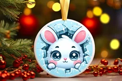 Round Christmas Ornament Sublimation|Clipart Product Image 1