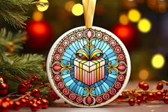 Round Christmas Ornament Sublimation|Clipart Product Image 1