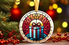Round Christmas Ornament Sublimation|Clipart Product Image 1