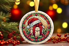 Round Christmas Ornament Sublimation|Clipart Product Image 2