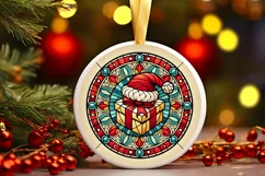 Round Christmas Ornament Sublimation|Clipart Product Image 2