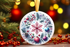 Round Christmass Ornament PNG Product Image 1