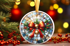 Round Christmass Ornament PNG Product Image 1