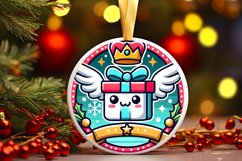 Round Christmas Ornament Sublimation|Clipart Product Image 1