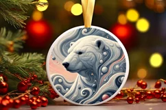 Round Christmas Ornament Sublimation|Clipart Product Image 2