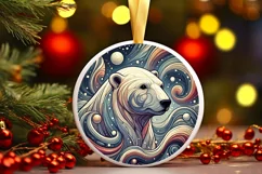 Round Christmas Ornament Sublimation|Clipart Product Image 2