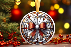 Round Christmass Ornament PNG Product Image 1