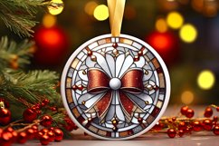 Round Christmas Ornament Sublimation|Clipart Product Image 1