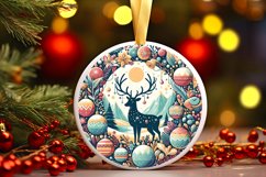 Round Christmas Ornament Sublimation|Clipart Product Image 2