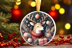 Round Christmas Ornament Sublimation|Clipart Product Image 1