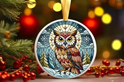 Round Christmas Ornament Sublimation|Clipart Product Image 1