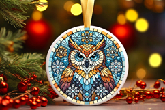 Round Christmass Ornament PNG Product Image 1