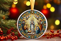 Round Christmas Ornament Sublimation|Clipart Product Image 1