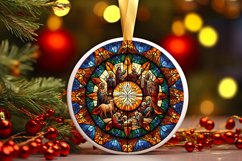 Round Christmas Ornament Sublimation|Clipart Product Image 1