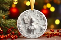 Round Christmas Fairy PNG Product Image 1