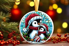 Round Christmas Ornament Sublimation|Clipart Product Image 1
