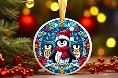Round Christmas Ornament Sublimation|Clipart Product Image 1
