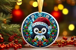 Round Christmas Ornament Sublimation|Clipart Product Image 1