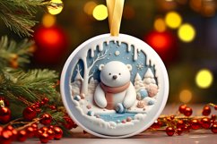 Round Christmas Ornament Sublimation|Clipart Product Image 1
