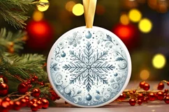 Round Christmas Ornament Sublimation|Clipart Product Image 1