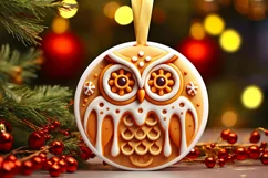 Round Christmas Ornament Sublimation|Clipart Product Image 2