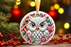 Round Christmas Ornament Sublimation|Clipart Product Image 2