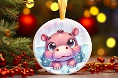 Round Christmas Ornament Sublimation|Clipart Product Image 1