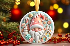 Round Christmas Ornament Sublimation|Clipart Product Image 1