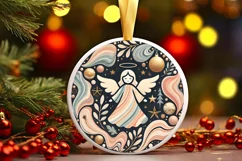 Round Christmas Ornament Sublimation|Clipart Product Image 2