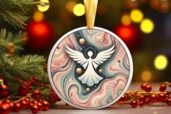Round Christmas Ornament Sublimation|Clipart Product Image 2