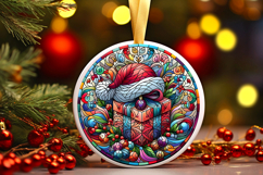 Round Christmass Ornament PNG Product Image 1