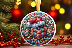 Round Christmas Ornament Sublimation|Clipart Product Image 1
