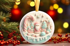 Round Christmas Ornament Sublimation|Clipart Product Image 1