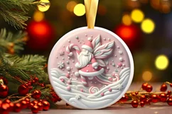 Round Christmas Ornament Sublimation|Clipart Product Image 1