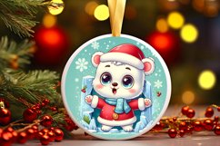Round Christmas Ornament Sublimation|Clipart Product Image 1