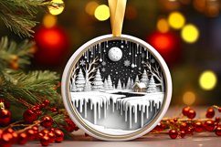 Round Christmas Ornament Sublimation|Clipart Product Image 1