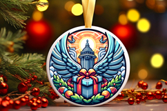 Round Christmass Ornament PNG Product Image 1