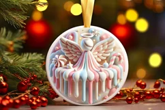 Round Christmas Ornament Sublimation|Clipart Product Image 2