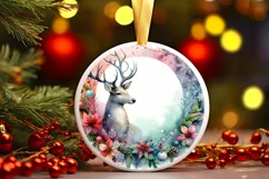 Watercollor Reindeer Christmas Sublimation PNG Product Image 3
