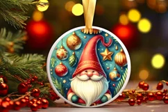 Round Christmas Ornament Sublimation|Clipart Product Image 1