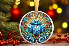 Round Christmas Ornament Sublimation|Clipart Product Image 2