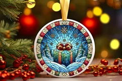 Round Christmas Ornament Sublimation|Clipart Product Image 2