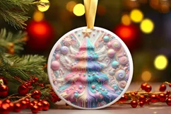 Round Christmas Ornament Sublimation|Clipart Product Image 2