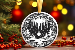 Round Christmass Ornament PNG Product Image 1