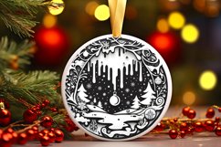 Round Christmas Ornament Sublimation|Clipart Product Image 1