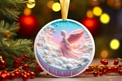 Round Christmas Ornament Sublimation|Clipart Product Image 1