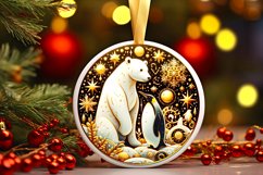 Round Christmas Ornament Sublimation|Clipart Product Image 1