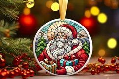 Round Christmas Ornament Sublimation|Clipart Product Image 2